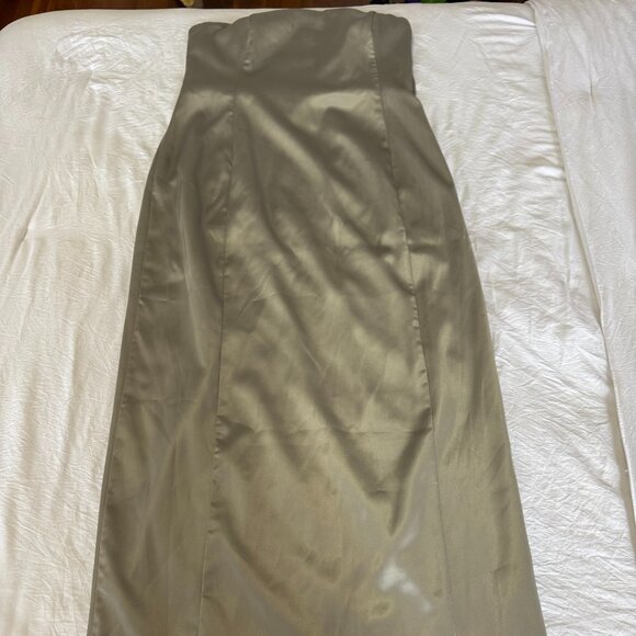 OAK + FORT Grey Strapless Corset Dress - Picture 1 of 8